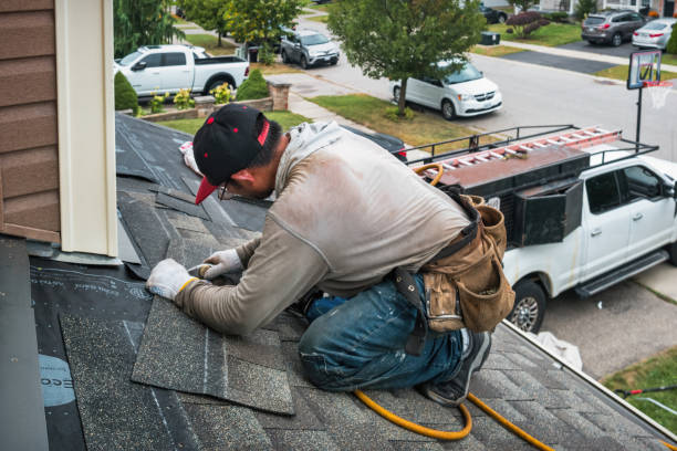 Professional Roof Installation technician working in Mackey, IN
